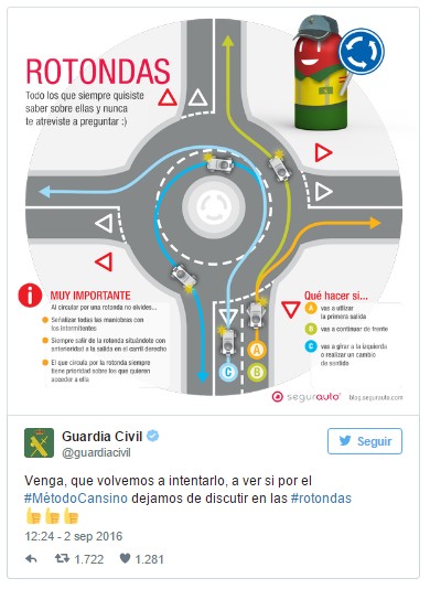 como recuperar los puntos twitter rotonda guardia civil nuevo